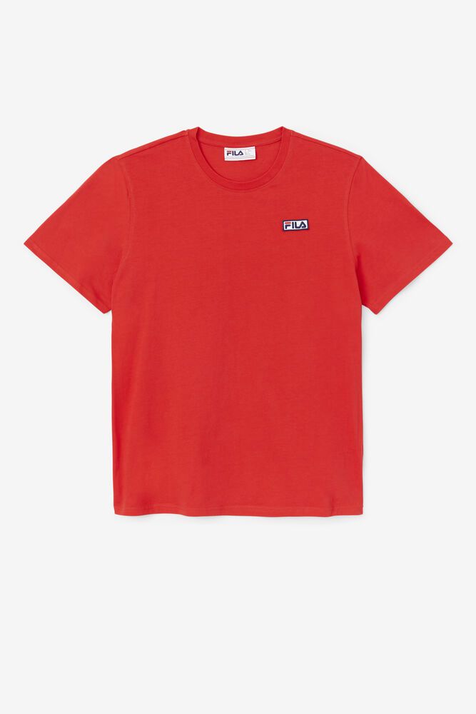 Fila T-Shirt Mens Red - Skylar - Philippines 7682910-GJ